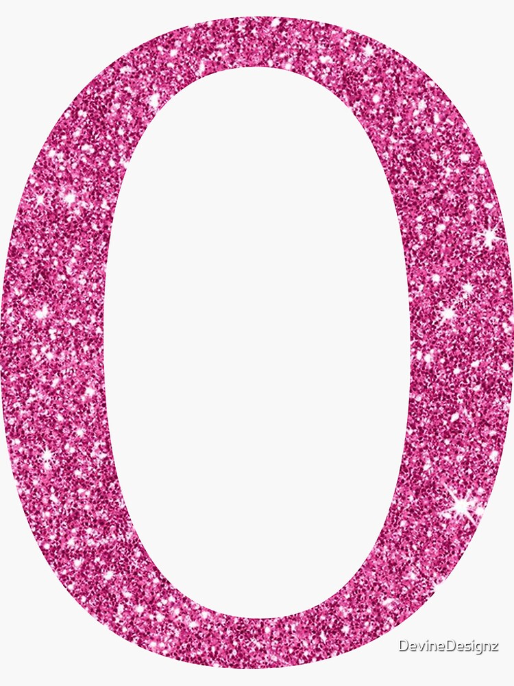 Pink Glitter Letter O Sticker for Sale by DevineDesignz