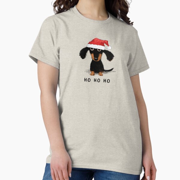 Vista previa del artículo con la obra «Perro salchicha de Santa Claus | Perro salchicha divertido de Navidad», diseñado y vendido por Jenn Inashvili.