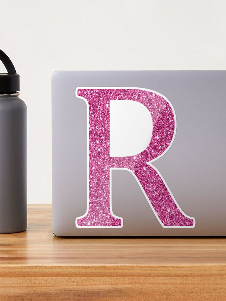 Pink Glitter Letter R Sticker for Sale by DevineDesignz