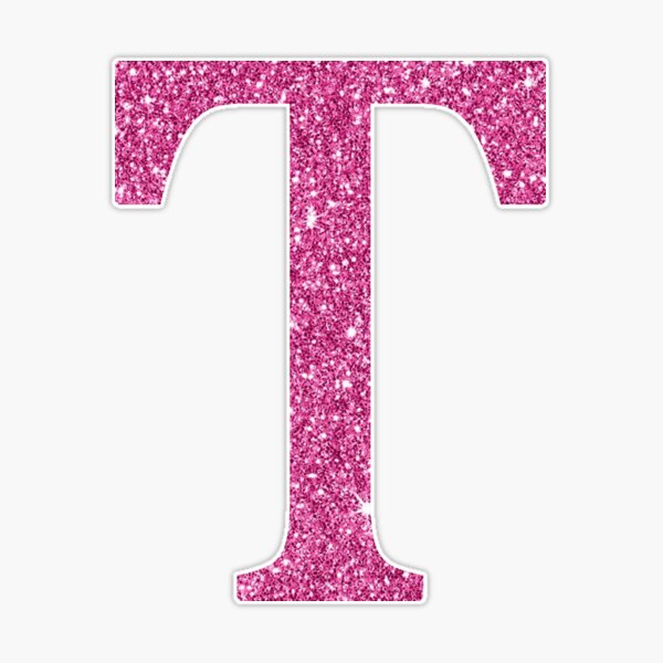Letter T Pink Glitter Stickers for Sale  Glitter stickers, Pink wallpaper  iphone, Diy letters
