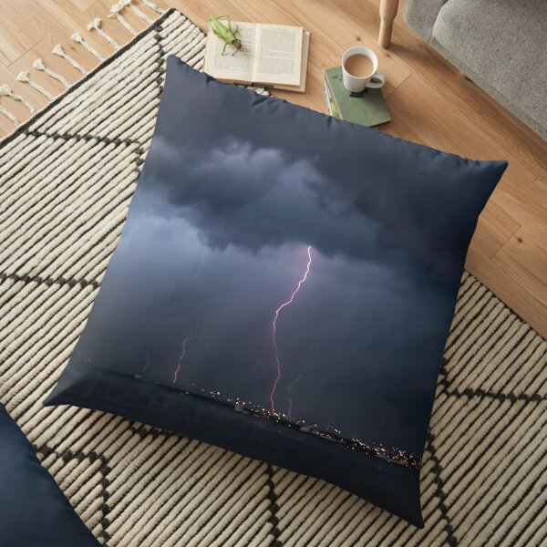 Lightning storm Floor Pillow