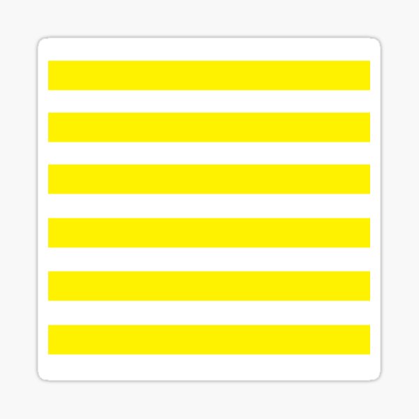 Yellow and White Stripes Sticker