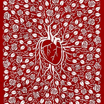 Artwork thumbnail, Human heart and rose vine by pixbyrichard