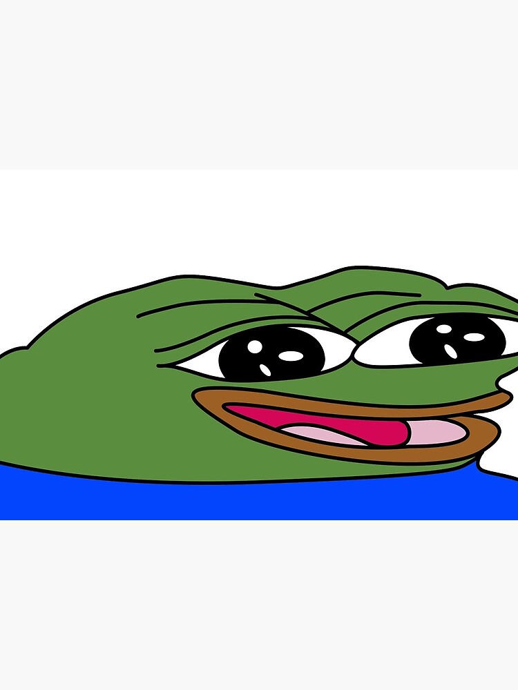 Bored poggers emote - peepo pepega twitch discord frog Art Board