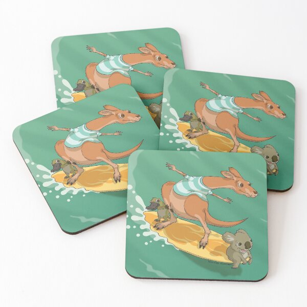 Item preview, Surfing kangaroo and friends designed and sold by pixbyrichard.