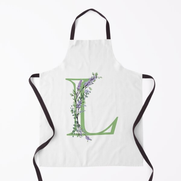 Item preview, The letter “L” | romantic Eucalyptus and Lavender floral illustration | floral Monograms designed and sold by hollycooper.