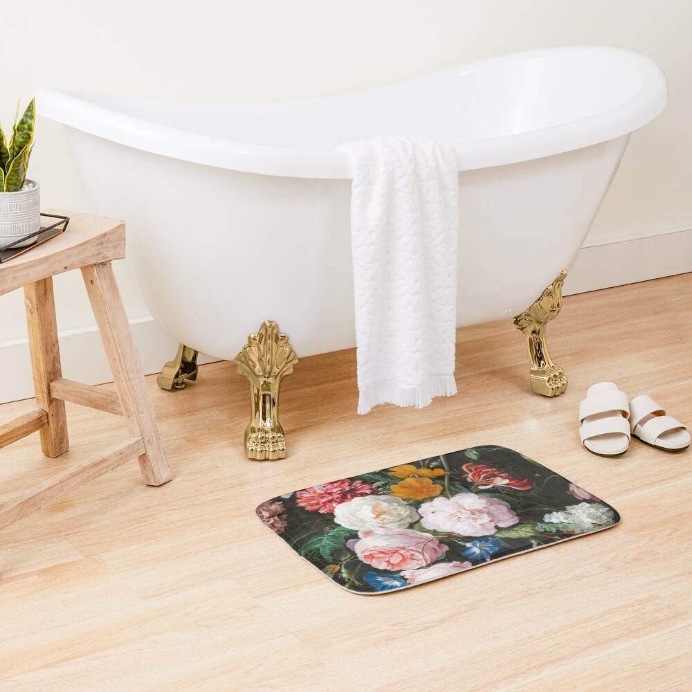 Dutch Golden Age Floral Painting Bath Mat