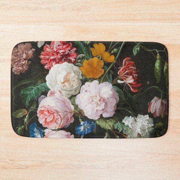 Dutch Golden Age Floral Painting Bath Mat