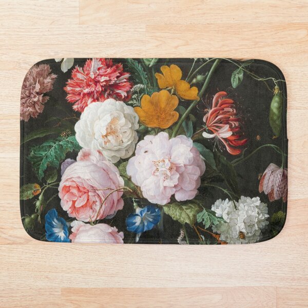 Dutch Golden Age Floral Painting Bath Mat