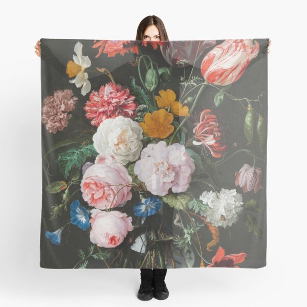 Dutch Golden Age Floral Painting Scarf