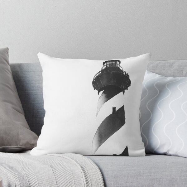Item preview, Cape Hatteras Lighthouse on Outer Banks, NC.  B&W painting of Caper Hatteras designed and sold by rfoxphoto.