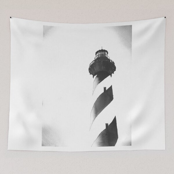 Item preview, Cape Hatteras Lighthouse on Outer Banks, NC.  B&W painting of Caper Hatteras designed and sold by rfoxphoto.