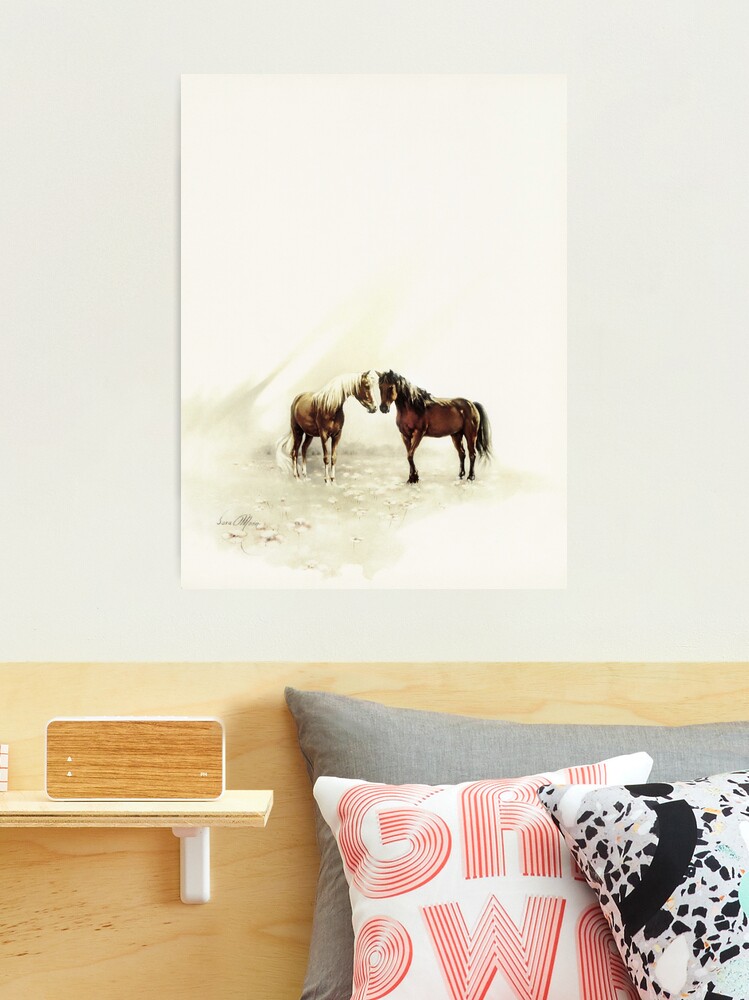 Thumbnail 1 of 3, Photographic Print, Horses Meeting designed and sold by Sara Moon.