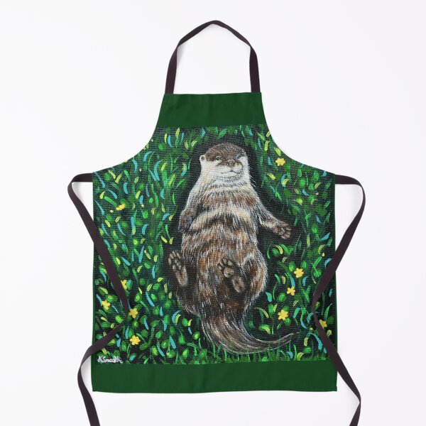 Aperçu de l'œuvre Relaxed River Otter Painting créée et vendue par Art by Kirsten Sneath.
