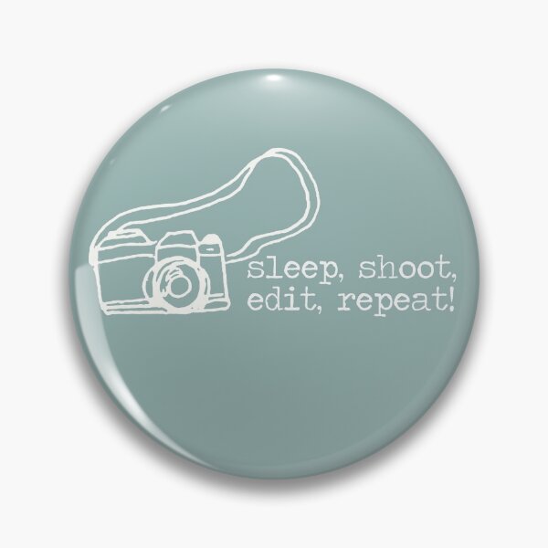 Artikelvorschau, Photographers Sleep Shoot Edit Repeat Camera Life entworfen und verkauft von GreatLakesLocal.