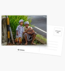 Balinese Boys - Before the Ceremony at the Temple Postcards