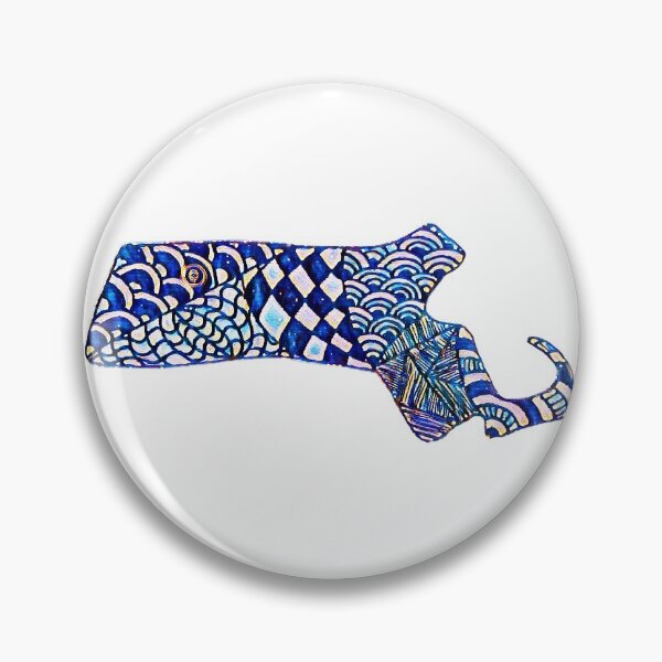 Item preview, Blue Massachusetts Zentangle designed and sold by dati2328.