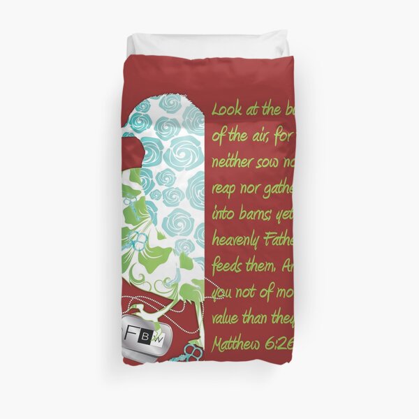 Birds of the Air, Matthew 6:26 Duvet Cover