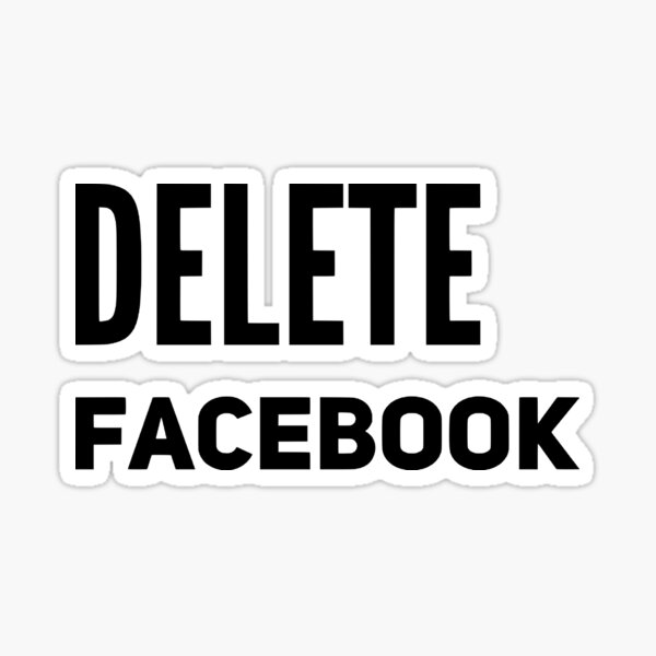 Vista previa del artículo con la obra «Eliminar Facebook», diseñado y vendido por natekelly.