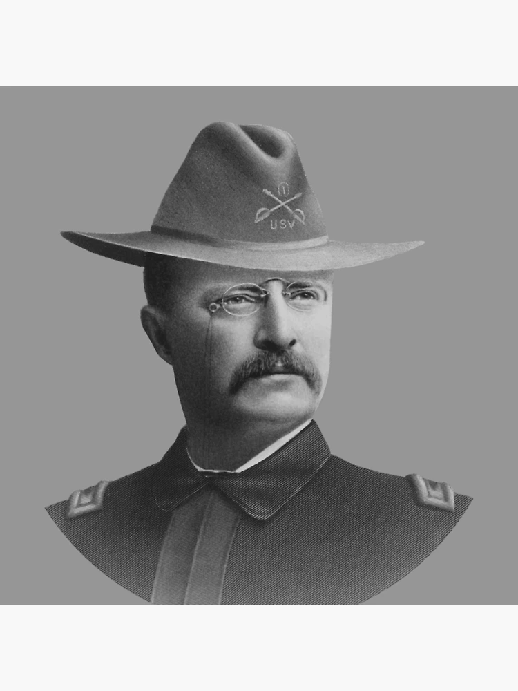 Thumbnail 4 of 4, Clock, Colonel Teddy Roosevelt - Rough Riders designed and sold by warishellstore.