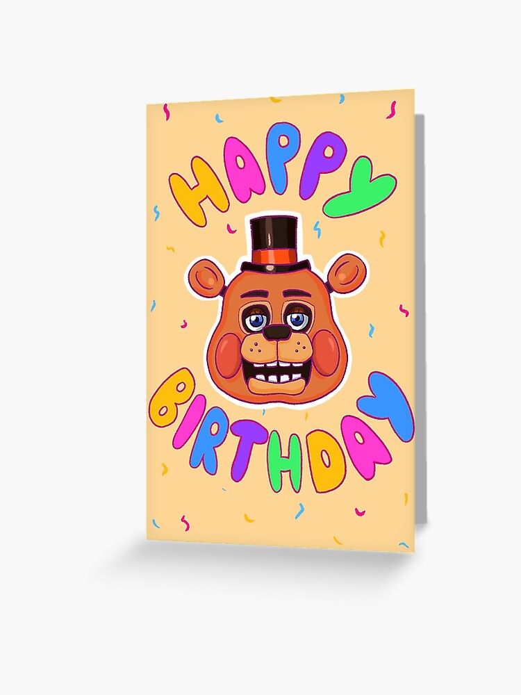 Handmade Personalised Happy Birthday Card FNAF Five Nights At Freddies ANY  TEXT