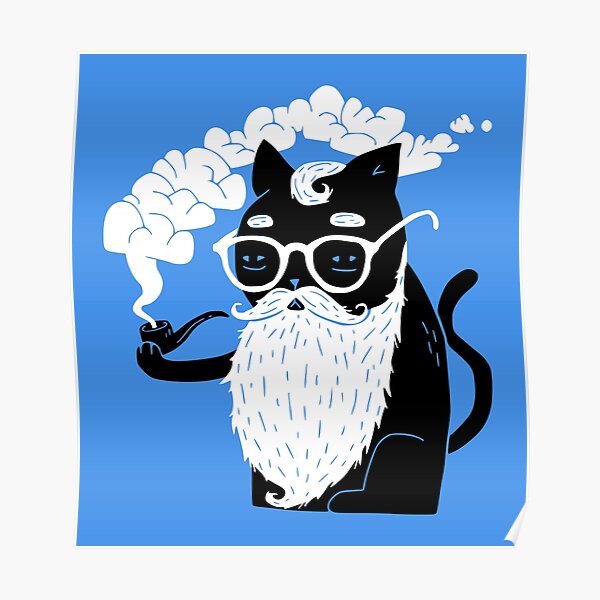 Whiskers And Pipe Poster