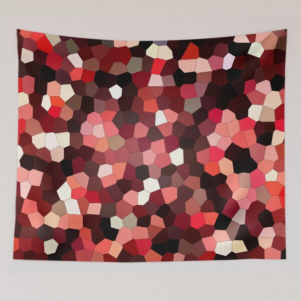Item preview, Red modern geometric motif designed and sold by Francesko221.