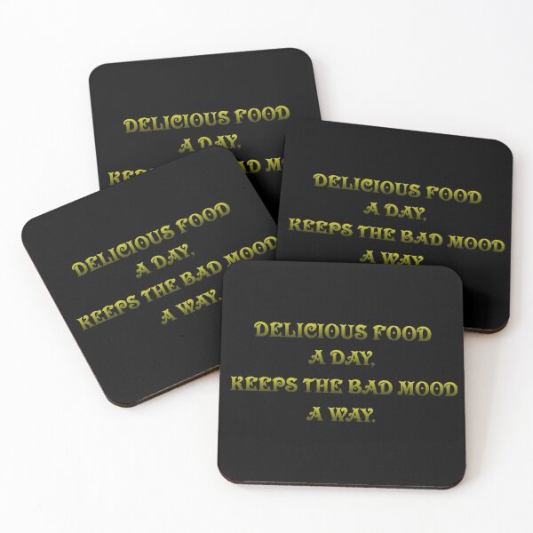 Item preview, Delicious Food A Day, Keeps The Bad Mood Away Text Design designed and sold by Aldrin Capco.