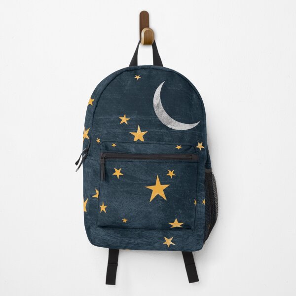 Item preview, Crescent Moon in the Night Sky with Gold Stars designed and sold by Mimi-Design.