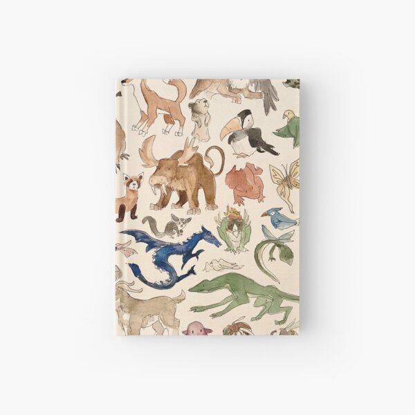 Avatar Animals print in watercolor, Avatar the Last Airbender show, Appa, Momo, turtle duck Hardcover Journal