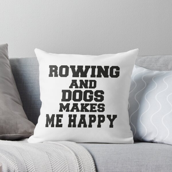 Item preview, ROWING AND DOGS MAKES ME HAPPY  : funny gift for her Cute Family Gift idea for Mom designed and sold by DIGIL DOWN.