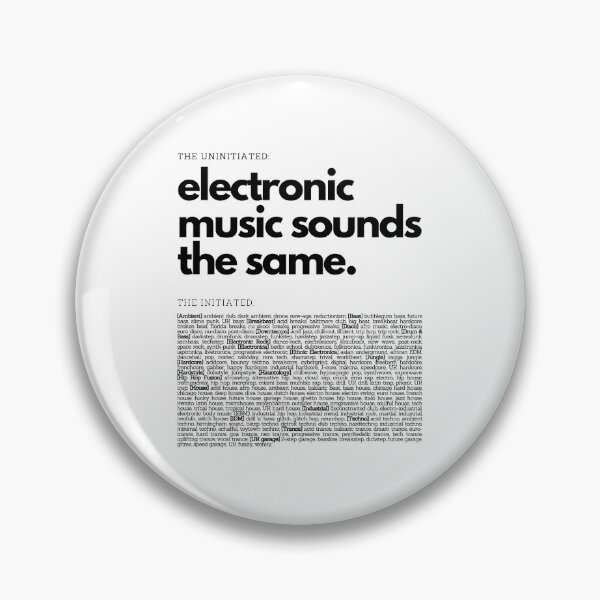 Item preview, Electronic Music Genre List Funny Techno designed and sold by awesome-attire.