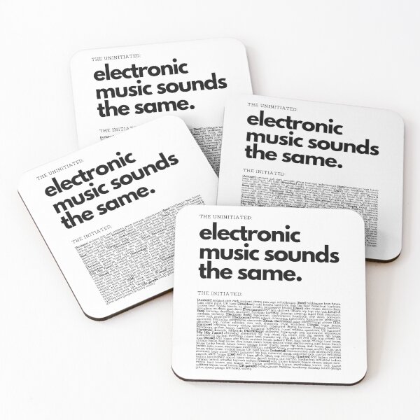 Item preview, Electronic Music Genre List Funny Techno designed and sold by awesome-attire.