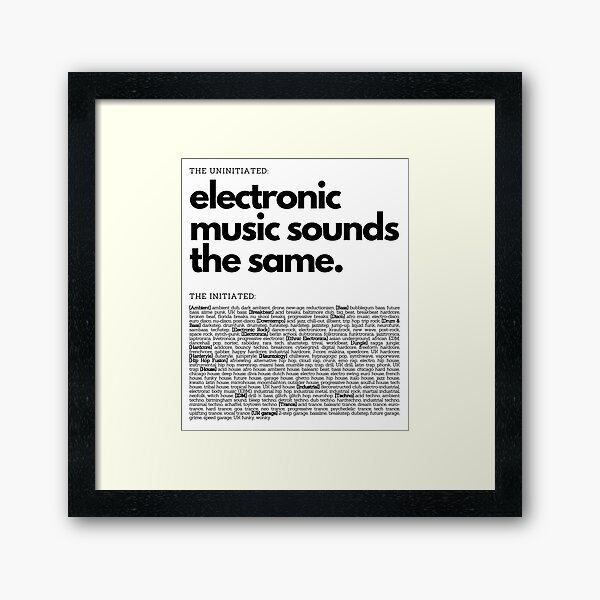 Item preview, Electronic Music Genre List Funny Techno designed and sold by awesome-attire.