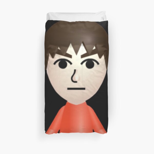 Default mii holding a wii Duvet Cover
