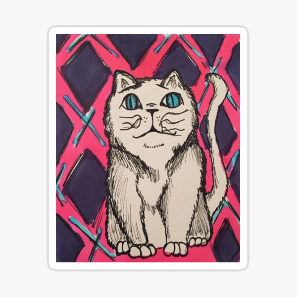 Geometric Cat #2 Sticker