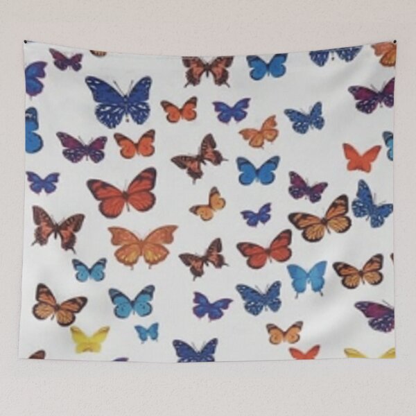 Item preview, Colorful Rainbow Butterfly Print Face Mask designed and sold by laurencude.