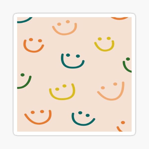 Nude Smiley Print Sticker For Sale By Yooreo Redbubble