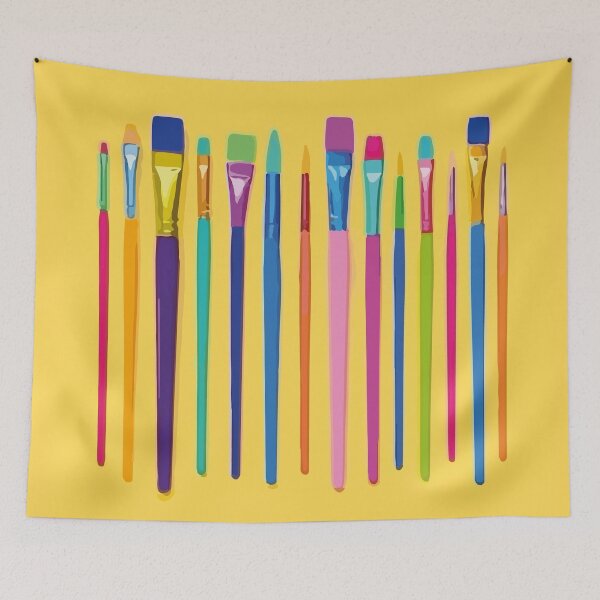 Item preview, colourful paint brushes designed and sold by am-mantilla2156.