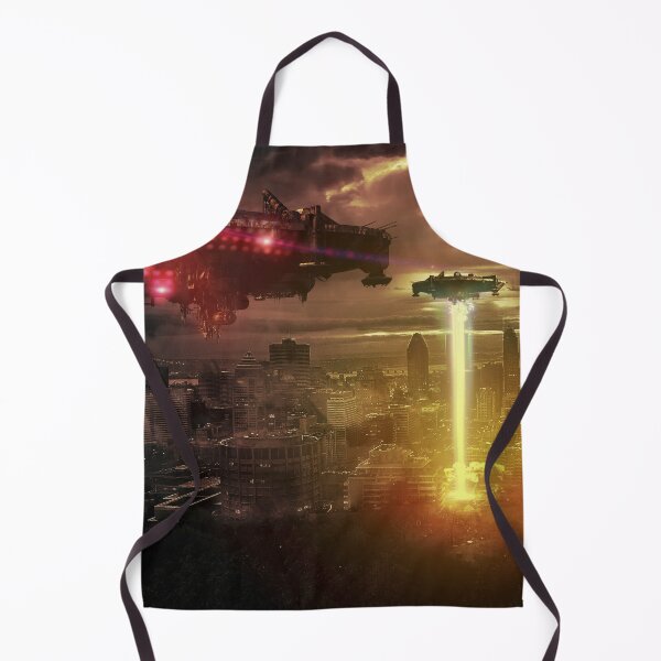 Item preview, Colorful UFO Spaceships Over City designed and sold by mydesignsbylar.
