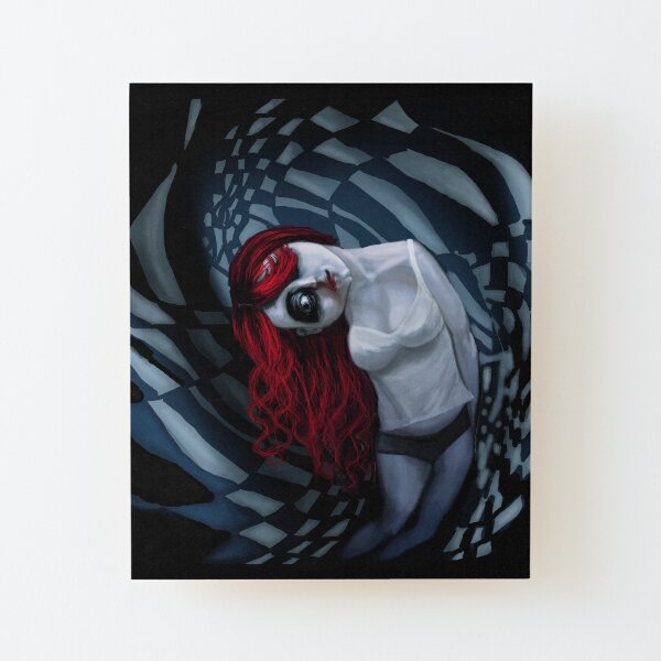 the dark side of my mind hurts Wood Mounted Print