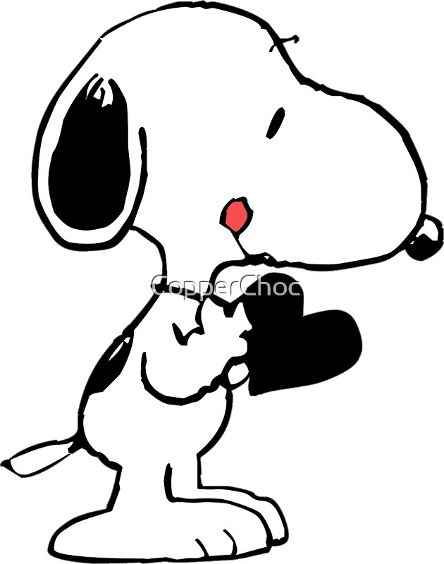 "Snoopy's heart " Stickers by CopperChoc | Redbubble