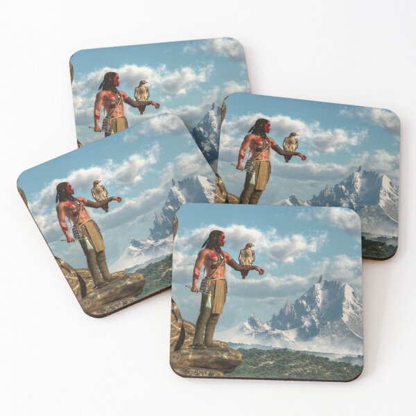 Item preview, Native American Warrior and Hawk designed and sold by Daniel Eskridge.