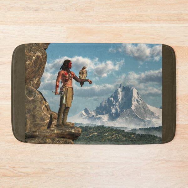 Item preview, Native American Warrior and Hawk designed and sold by Daniel Eskridge.