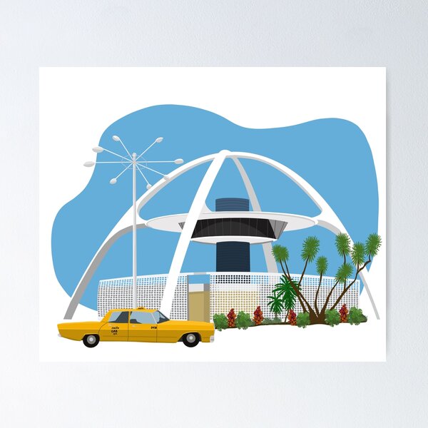 Vista previa del artículo con la obra «Edificio temático LAX Aeropuerto Googie», diseñado y vendido por jenbucheli.