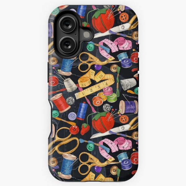 Sewing Notions on Black iPhone Tough Case