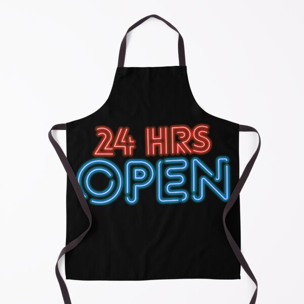 Item preview, Retro 24 Hours Open Neon Sign designed and sold by KarolinaPaz.