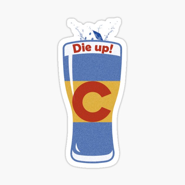 "Colorado Flag, Beer Die Sunk Pint Glass" Sticker for Sale by CO
