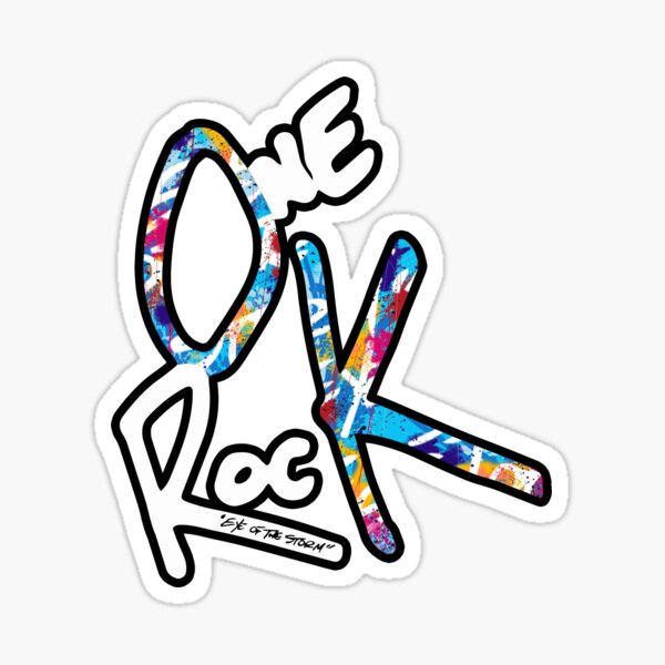 One OK Rock Eye of the Storm White w/ Black Outline Sticker