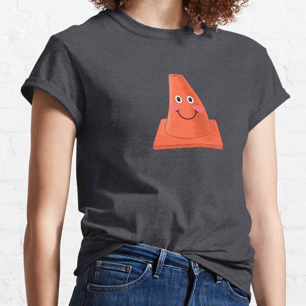 Item preview, Cute smiling orange traffic cone designed and sold by StephJChild.